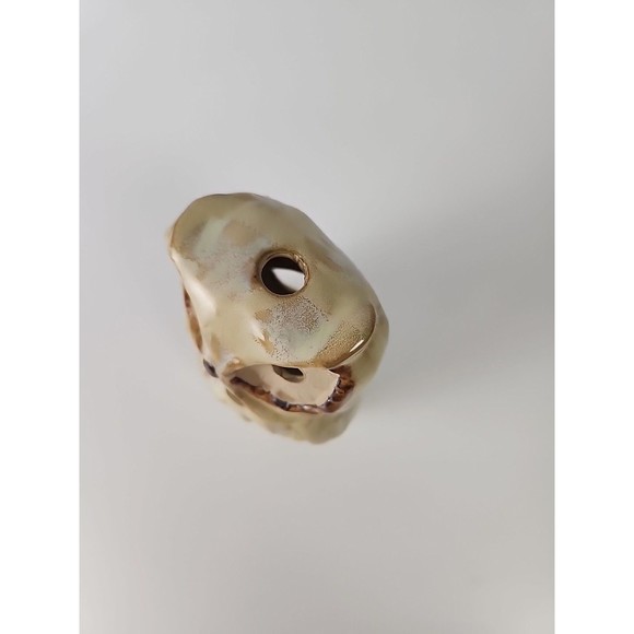 VTG Enesco Glazed Pottery Owl Tealight Candle Holder Centerpiece Table Decor - Picture 4 of 11